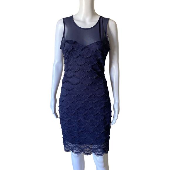 GUESS Los Angeles Womens Size 6 Blue Sleeveless Sheath Bodycon Cocktail Dress - Picture 5 of 10